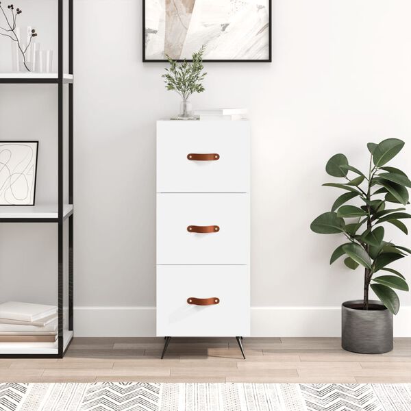 vidaXL Sideboard White 34.5x34x90 cm Engineered Wood
