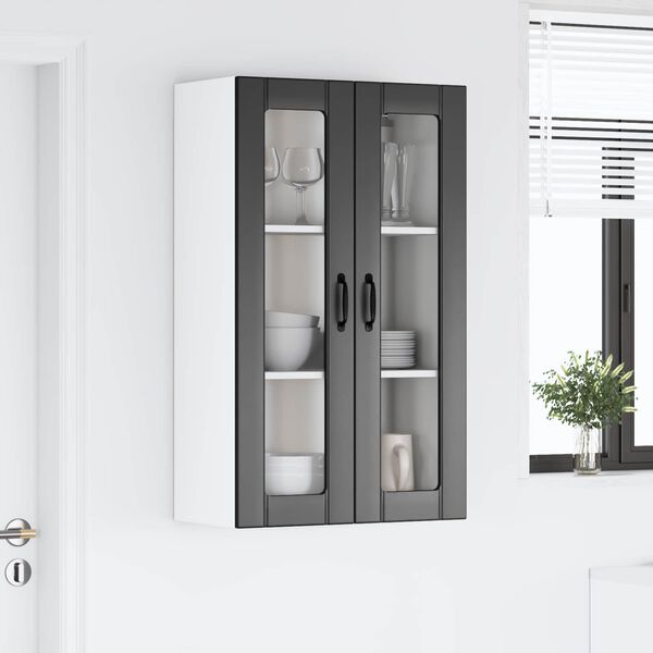 vidaXL Kitchen Wall Cabinet Black 60 x 31 x 100 cm Engineered Wood