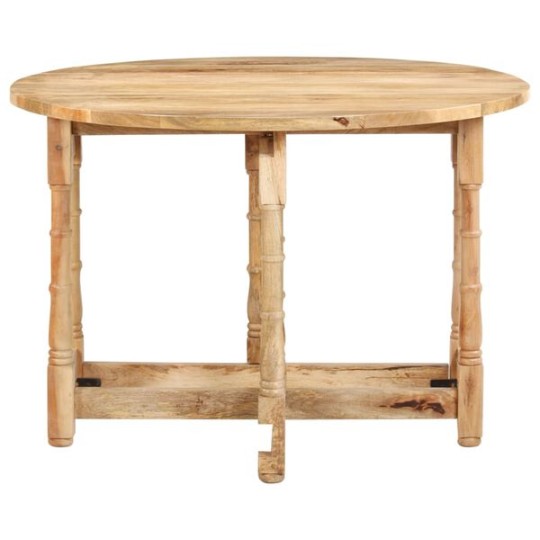 vidaXL Dining Table Round 110x76 cm Solid Mango Wood