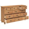 vidaXL Chest of Drawer ASKIM Brown 79 x 40 x 133.5 cm Solid Pine Wood