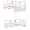 vidaXL Bookcase Bed without Mattress White 100x200 cm Solid Wood Pine