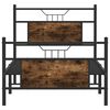 vidaXL Bed Frame without Mattress Smoked Oak 90x190 cm Single Engineered Wood