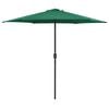 vidaXL Garden Parasol with Aluminium Pole 270x246 cm Green