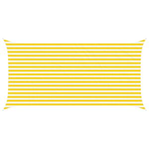 vidaXL Sun Shade Sail Yellow and White 5 x 2,5 m 100% Polyester Oxford