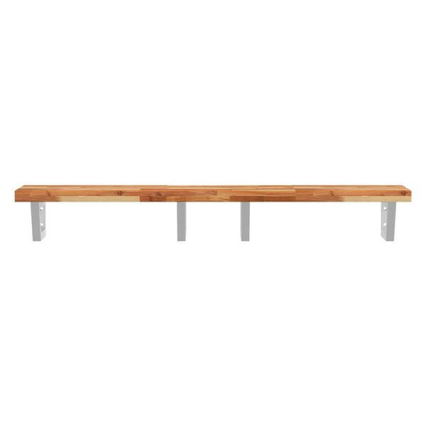 vidaXL Basin Shelf Wall Mounted Steel and Solid Wood Acacia