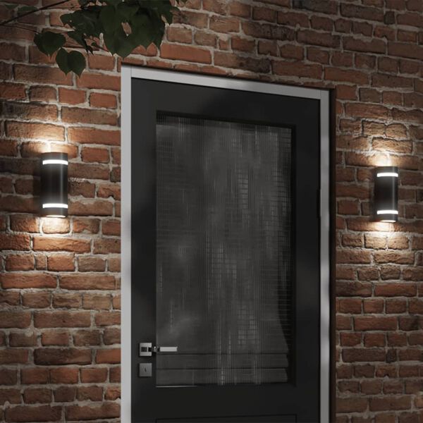 vidaXL Outdoor Wall Light Black Die-cast Aluminium