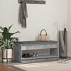 vidaXL Hall Bench with Cushion Concrete Grey 103 x 38 x 45 cm