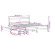 vidaXL Bed Frame without Mattress White 135x190 cm Double Solid Wood Pine