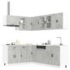vidaXL 11 Piece Kitchen Cabinet Set Porto Concrete Grey Engineered Wood