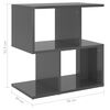 vidaXL Bedside Cabinets 2 pcs High Gloss Grey 50x30x51.5 cm Engineered Wood