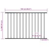 vidaXL Fence Panel Powder-coated Steel 1.7x1.17 m Black