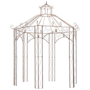 vidaXL Pavilion | Antique brown | Wrought iron | 3m | Decorative Inlays