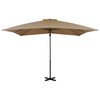 vidaXL Cantilever Garden Parasol with Aluminium Pole Taupe 250x250 cm