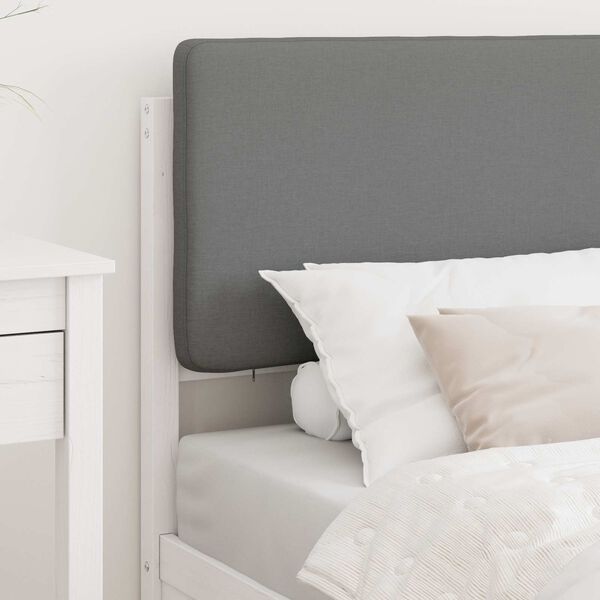 vidaXL Bed Frame with Upholstered Headboard Light Grey 90 x 190 cm
