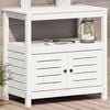 vidaXL Potting Table with Shelves White 82.5x45x81 cm Solid Wood Pine
