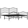 vidaXL Metal Bed Frame without Mattress with Footboard&nbsp;Black 183x213cm