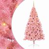 vidaXL Artificial Pre-lit Christmas Tree with 300 LEDs Pink 240 cm PVC