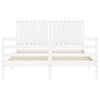 vidaXL Bed Frame without Mattress White 160x200 cm Solid Wood