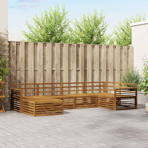 vidaXL Outdoor Sofa Set 6 pcs Natural