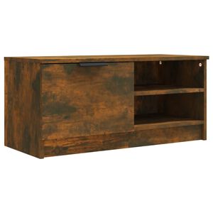 vidaXL TV Cabinet Smoked Oak 80x35x36.5 cm Engineered Wood