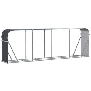 vidaXL Log Holder Anthracite 300x45x100 cm Galvanised Steel