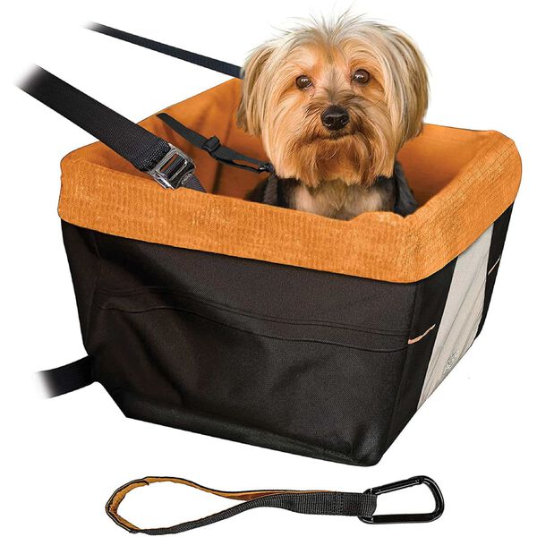 Kurgo Dog Booster Seat Skybox Black and Orange