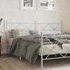 vidaXL Metal Replace Headboard White 180cm