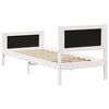 vidaXL Bed frame White and light grey 80 x 200 cm Solid pine wood