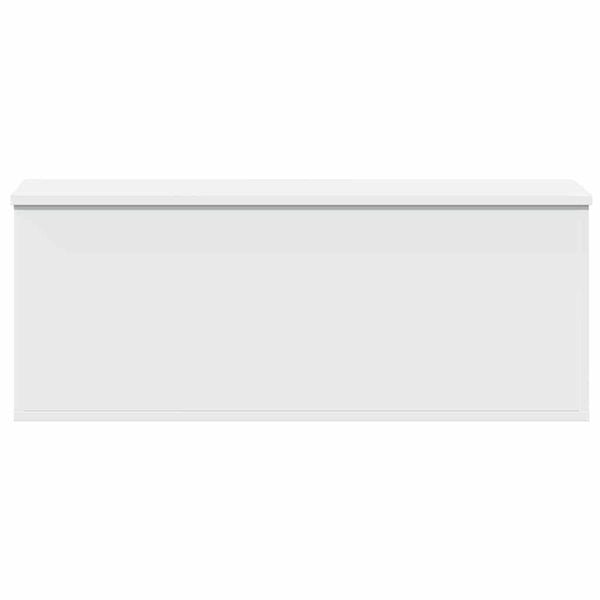 vidaXL Storage Box White 90x35x35 cm Engineered Wood