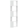 vidaXL Corner Bookcase 5-Tier White 50x50x179 cm Engineered Wood