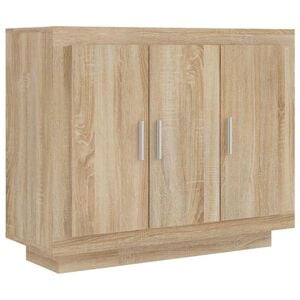 vidaXL Sideboard Sonoma Oak 92x35x75 cm Engineered Wood
