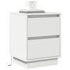 vidaXL Bedside Cabinet 2 pcs White 39 x 34.5 x 50 cm Engineered wood