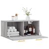 vidaXL Wall Cabinet Grey Sonoma 80x36.5x35 cm Engineered Wood