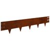 vidaXL Lawn Edging 20 pcs 100 x 20 cm Steel Rusty