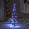 vidaXL LED Christmas Tree with 390 LEDs with Stand Blue 250 cm Iron