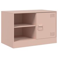 vidaXL TV Cabinet Pink 67x39x44 cm Steel