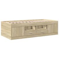 vidaXL Daybed with Drawers Sonoma Oak 90x190 cm Engineered Wood