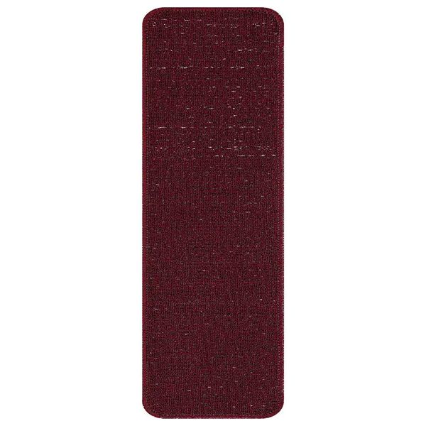 vidaXL Anti-slip Stair Mats 15 pcs Bordeaux 60 x 25 cm PP