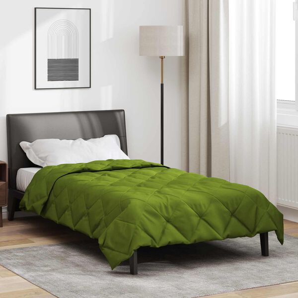 vidaXL Summer Duvet Green 220 x 140 cm Microfiber