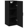 vidaXL Wall Mounted Cabinet Black Oak 34.5x34x90 cm Engineered Wood