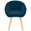 vidaXL Dining Chair Blue 62 x 58 x 76 cm Velvet