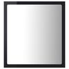 vidaXL LED Bathroom Mirror High Gloss Black 40x8.5x37 cm Acrylic