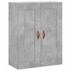 vidaXL Highboard Concrete Grey 69.5x34x180 cm Engineered Wood