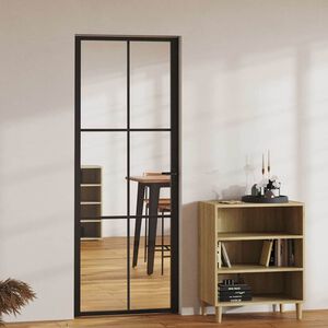 vidaXL Interior doors 76 x 201.5 cm Aluminium Black and Transparent