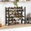 vidaXL Wine Rack for 36 Bottles Black Iron