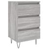vidaXL Bedside Cabinet Grey Sonoma 40x35x69 cm Engineered Wood