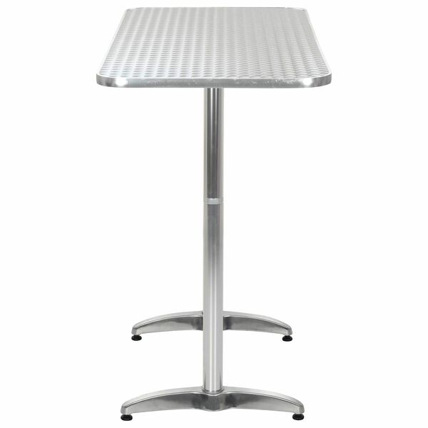 vidaXL Table Silver Aluminum and Plastic