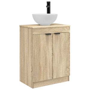vidaXL Bathroom Vanity with Sink Sonoma Oak 54 x 35 x 83 cm
