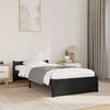 vidaXL Bed Frame without Mattress Black Solid Wood 90x200 cm