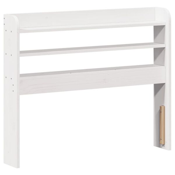 vidaXL Headboard with Shelves White 100 cm Solid Wood Pine